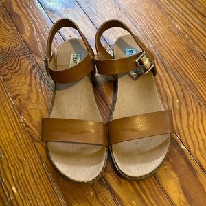 Steve Madden sandals with gold stud accent